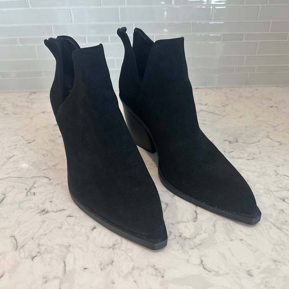 Vince Camuto Black Suede Ankle Boots